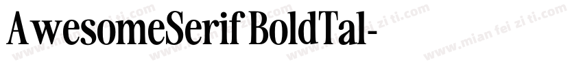 AwesomeSerif BoldTal字体转换